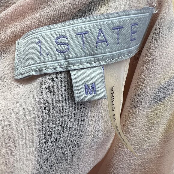 1. State Halter Neck Striped Mini Swing Trapeze Dress Size Medium - Picture 7 of 9